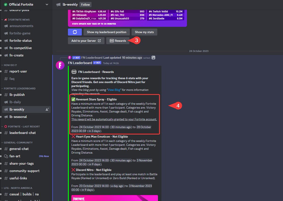 Fortnite Discord Leaderboards Bring Back Free Rewards