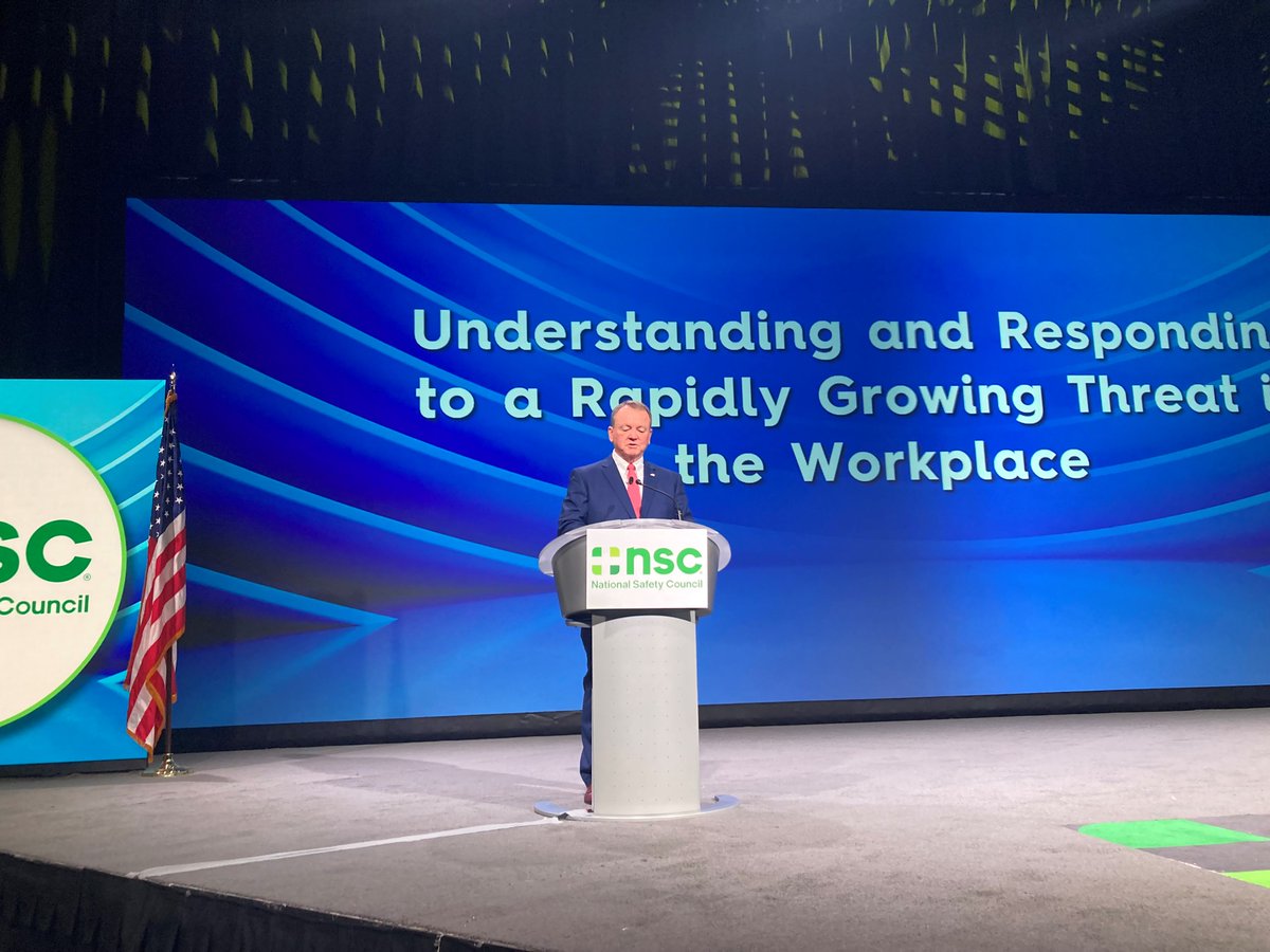 "120,000 Americans will die from overdoses or poisoning this year. From 2020 to 2021, overdoses increased by almost 40%. We need to educate our kids and everyone in society on what we're dealing with." #NSCExpo