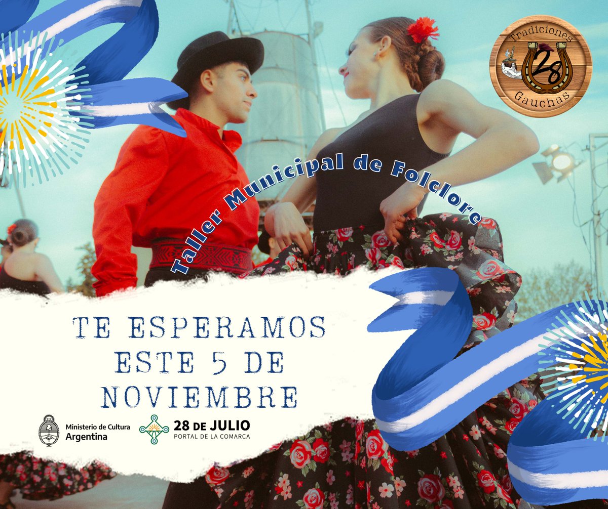 Festival Tradiciones Gauchas 
El próximo domingo 5 de noviembre, vení a disfrutar del Primer Festival de Tradiciones Gauchas en 28 de Julio. Un evento único donde podrás festejar y honrar nuestras tradiciones.   #28DeJulioChubut #PortaldelaComarca #intendenciaAdrianaAgüero