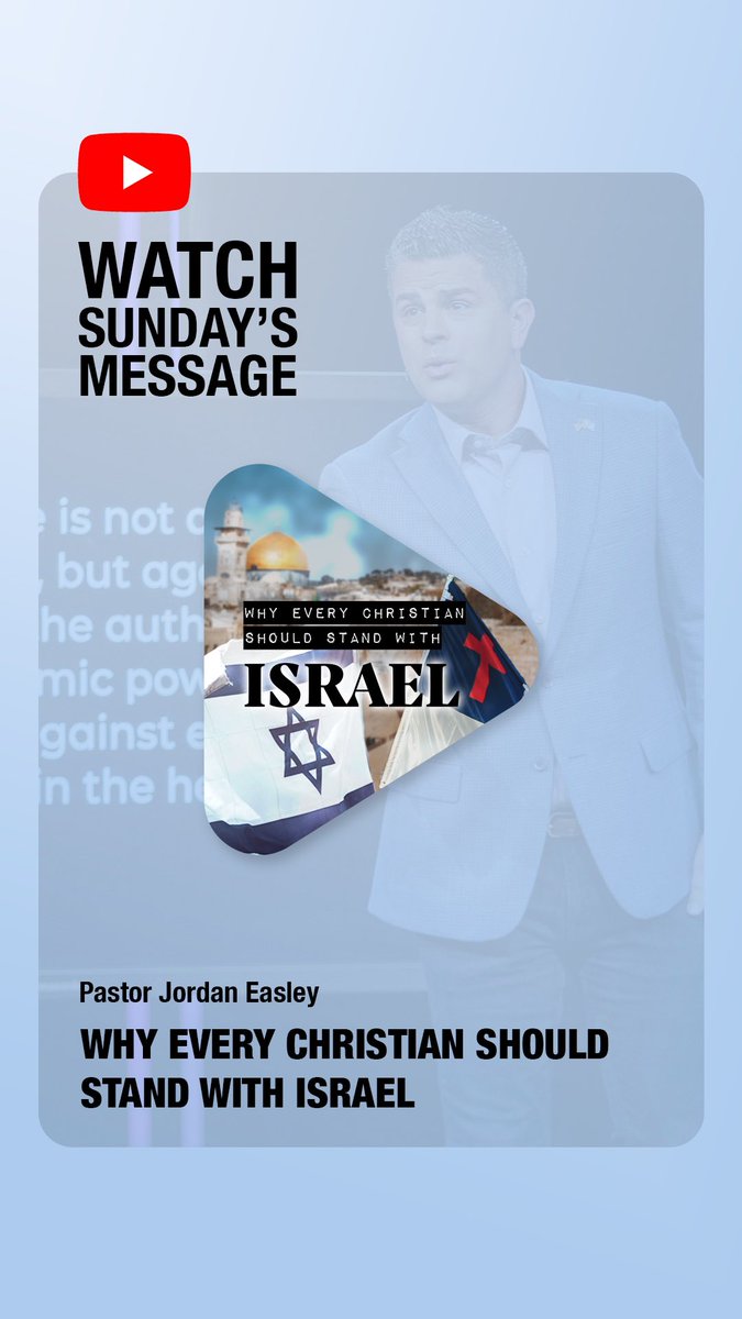 Watch this important message from <a href="/jordaneasley/">Jordan Easley</a> about Israel. youtu.be/_Fk0TngVQes?fe…