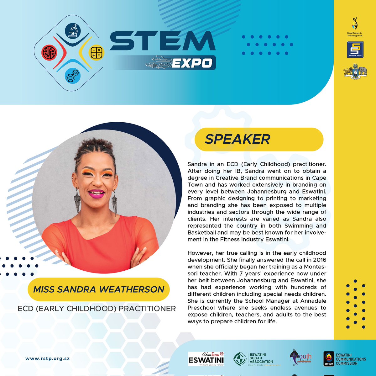 STEM EXPO 2023 SPEAKER: ECD, Early Childhood Practitioner Ms. Sandra Weatherson will be sharing more on how challenging and rewarding it was to follow her passion when switching careers. #stemexpo2023 #stemfutureskills