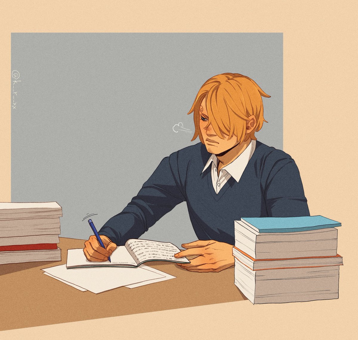k__r__xx's tweet photo. math teacher zoro and headteacher sanji in their natural habitat:^ https://t.co/sRkpG73JFn