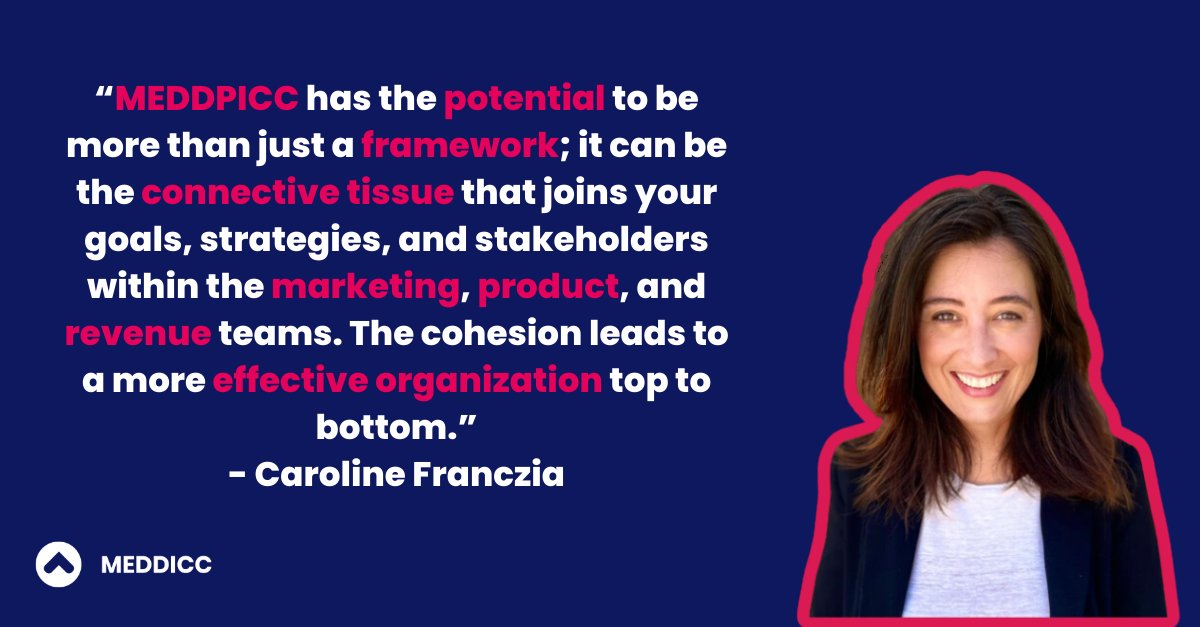 Unlocking MEDDPICC's Organizational Power!

Sales, Product, and Marketing - an inseparable trio. Can one inspire the others? In this piece by 🥊Caroline Woussen-Franczia🍿, the founder of Uppercut-First, who was introduced to MEDDIC in her years at BMC and works extensively on