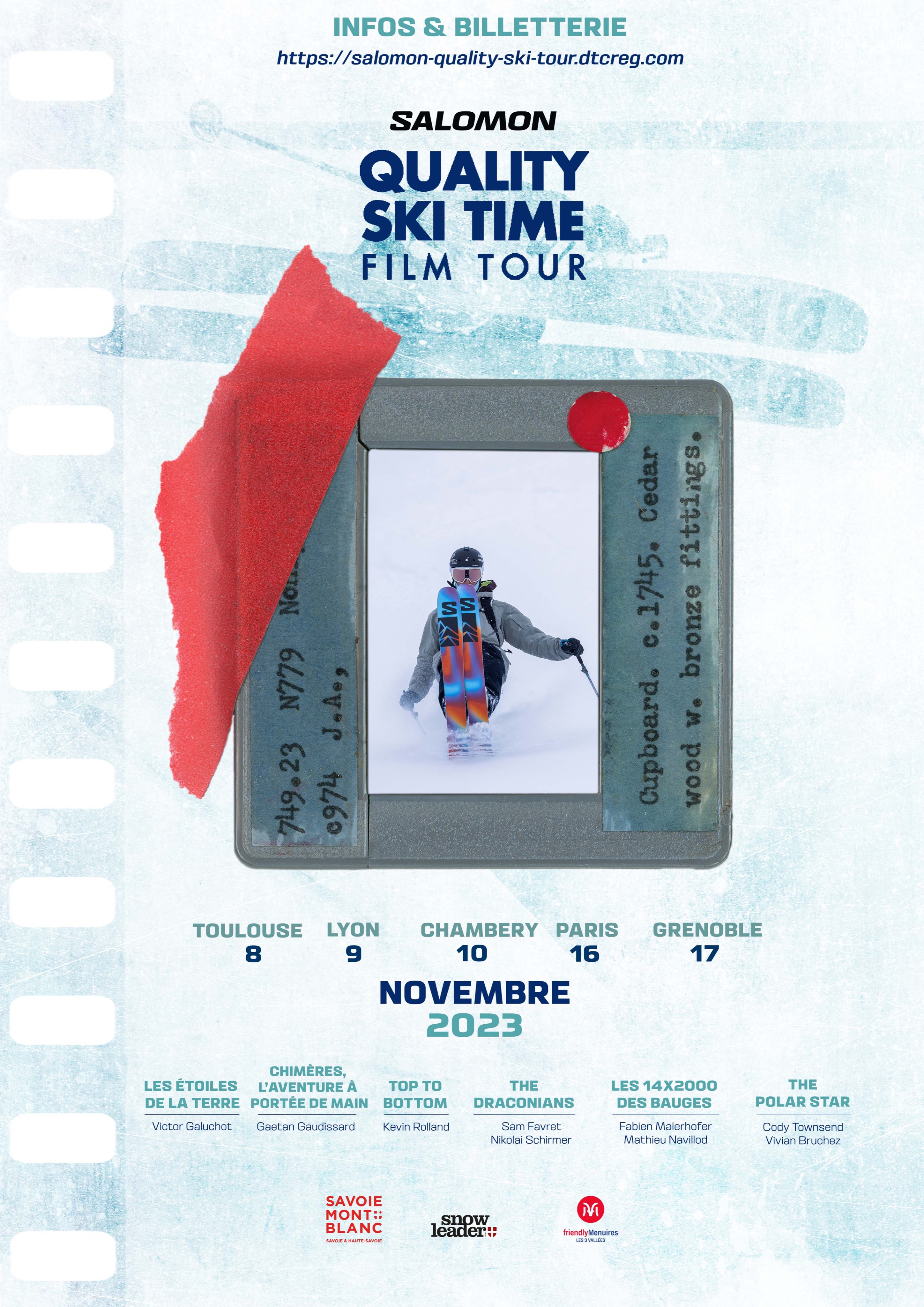 Salomon on X: "Catch now a screening near you on our European Quality Ski  Time Tour. Toulouse, France • Nov 08 Lyon, France • Nov 09 Chambéry, France  • Nov 10 Paris,