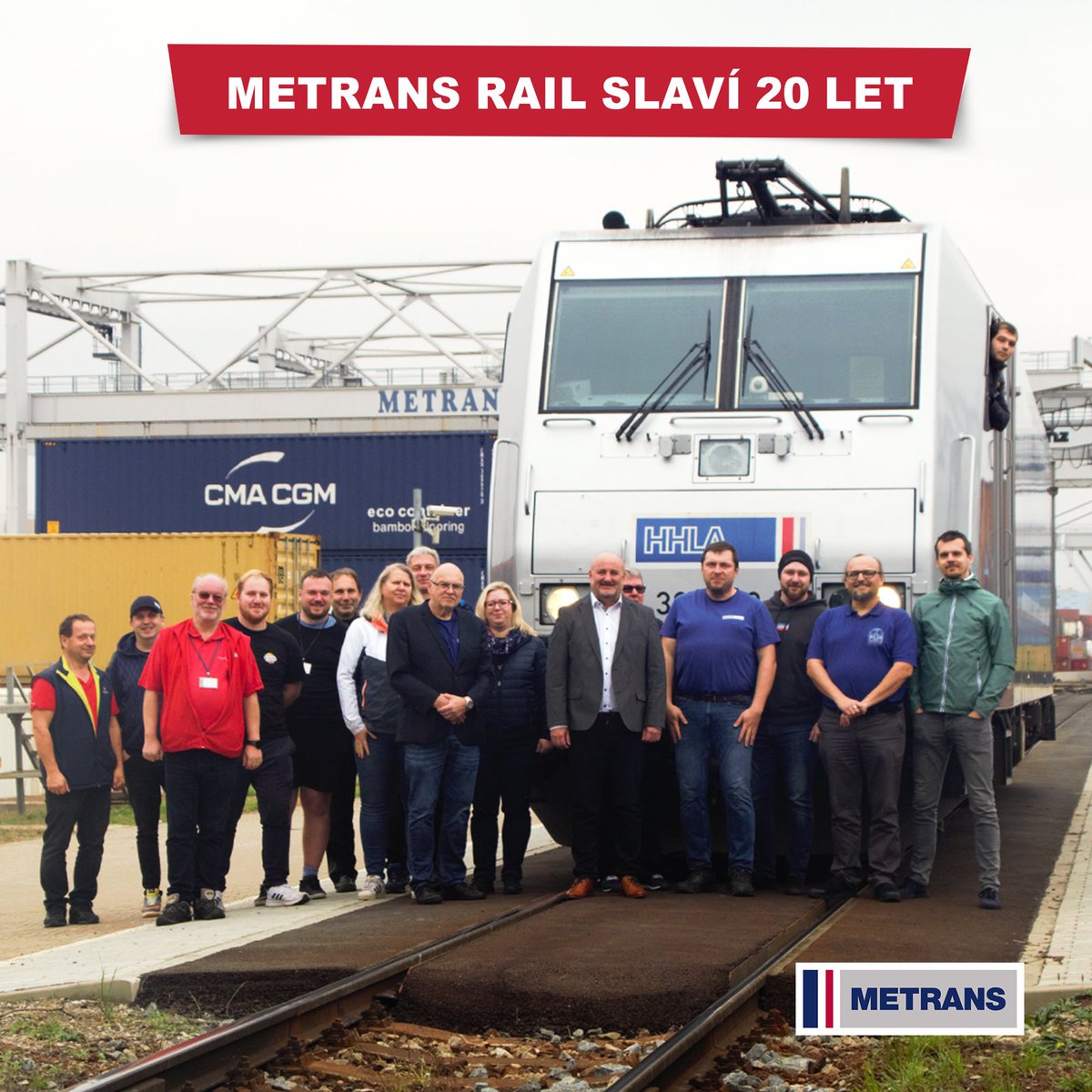 METRANS Rail oslavil v neděli 20 let od založení. Děkuji všem kolegům zaměstnancům za skvělou práci. I díky ní jsme spolehlivým dopravcem na železnici a také stabilním zaměstnavatelem