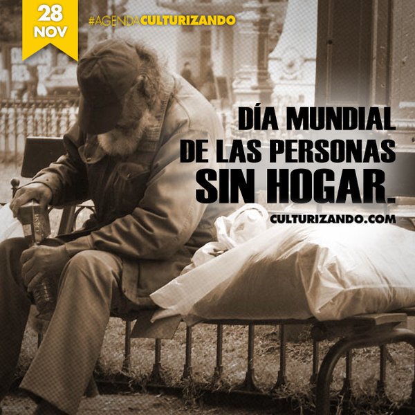 Hoy #28deNoviembre es Día mundial de las personas sin hogar. Se creó por la necesidad de crear conciencia y propuestas para ayudar a quienes no poseen un lugar en donde vivir. universalmedios.com.ar/efemerides/dia… #DiaMundialDeLasPersonasSinHogar #EfemeridesCG