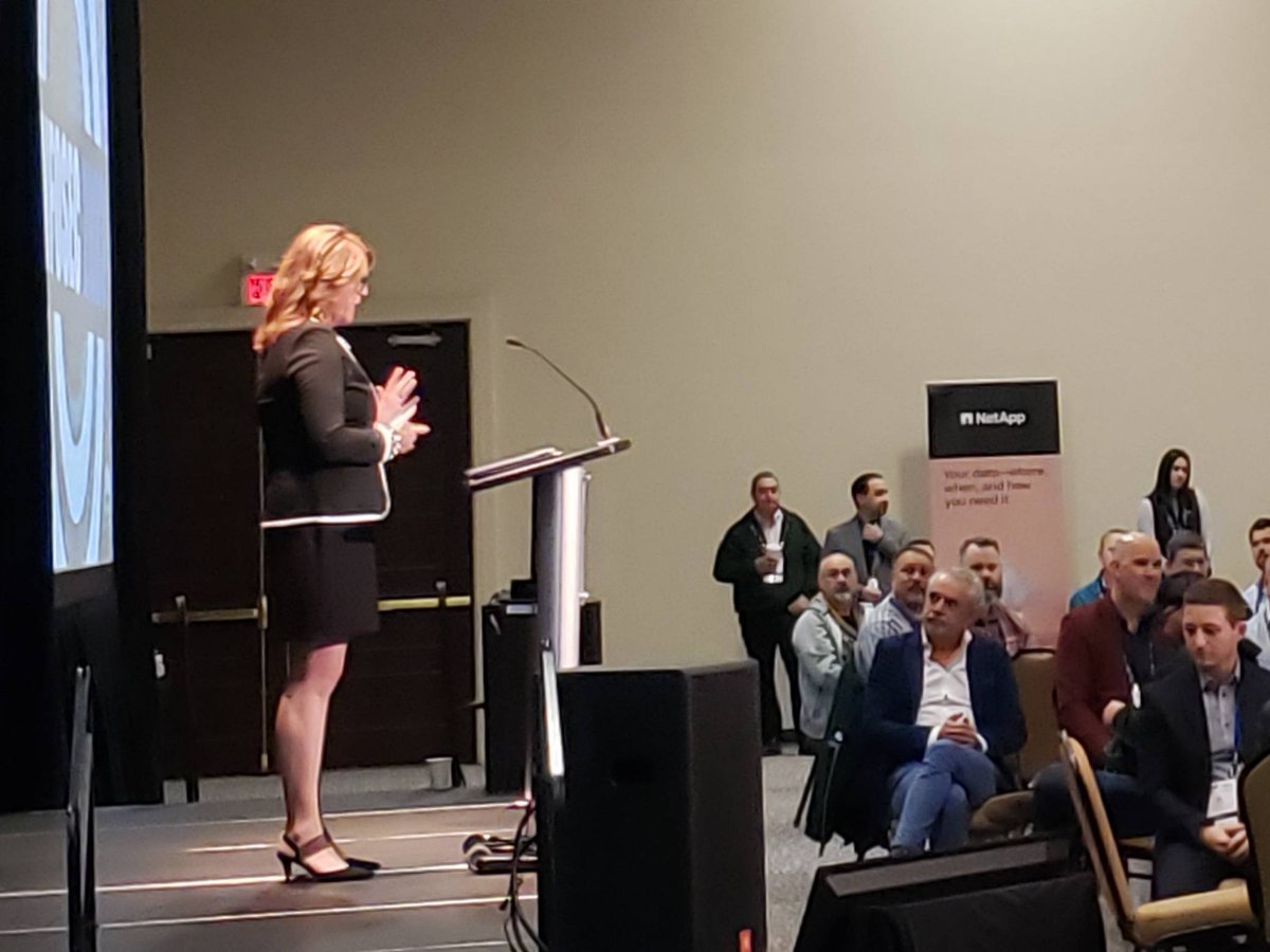 MISAOntario's tweet image. Live from the AV table! @MISAOntario President, April Towns, officially opens a sold out #InfoSec2023
