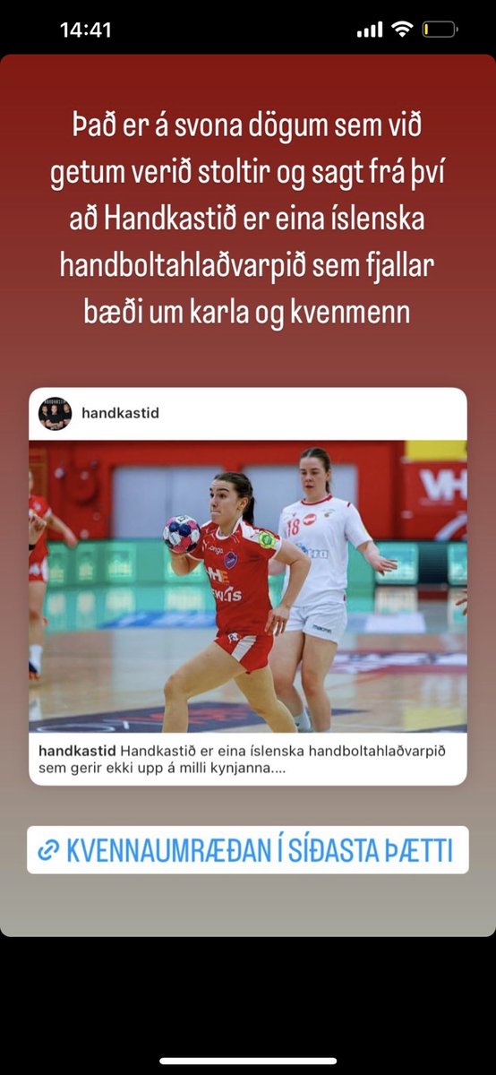 Eins mikið og ég elska að hlusta á Handkastið þá hefur ekkert farið meira í taugarnar á mér og þegar þeir segjast ekki gera upp á milli kk og kvk. Þeir tala um niðurstöður leikjanna í svona 2 mín, max 5 inn á milli. Er það ekki að gera upp á milli að tala 95% um kk?  #handbolti