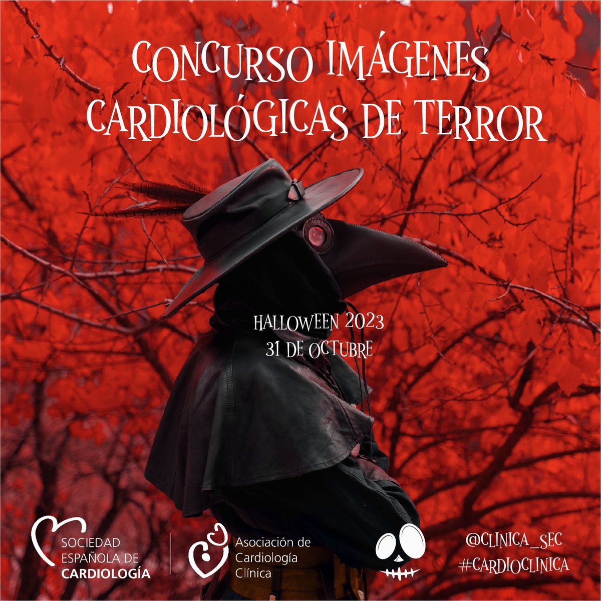 Asociación Cardiología Clínica SEC (@clinica_sec) on Twitter photo 😱Tras el éxito del año pasado hemos decidido organizar un nuevo🏆Concurso de Imágenes Cardiológicas Halloween 2023🎃
📅 31 de octubre.
👻 Temática terror.
📝 Participación libre.
🥇 Premios terroríficos.
👩⚖️ CardioTwiteros <a href="/clinica_sec/">Asociación Cardiología Clínica SEC</a>
#CardioClinica 😱Tras el éxito del año pasado hemos decidido organizar un nuevo🏆Concurso de Imágenes Cardiológicas Halloween 2023🎃
📅 31 de octubre.
👻 Temática terror.
📝 Participación libre.
🥇 Premios terroríficos.
👩⚖️ CardioTwiteros <a href="/clinica_sec/">Asociación Cardiología Clínica SEC</a>
#CardioClinica