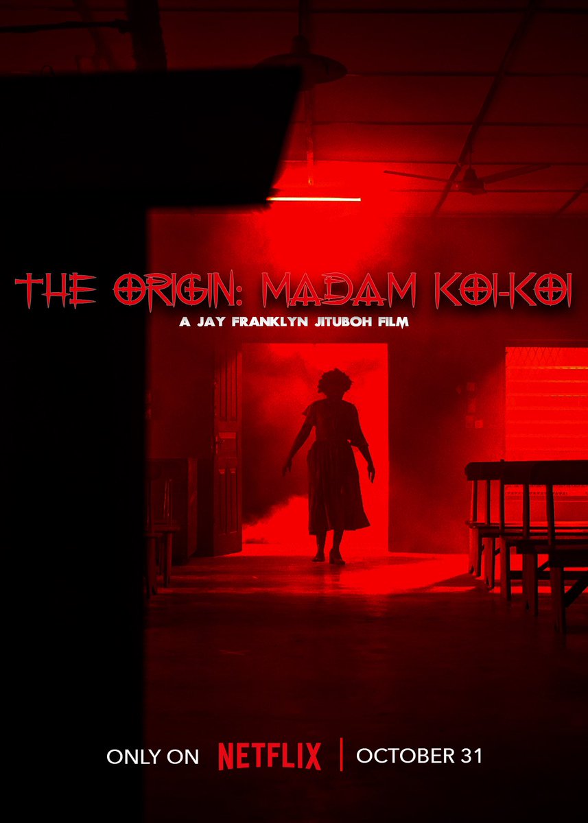 KingJFranklyn's tweet photo. The official poster for our film #TheOriginMadamKoiKoi 😱👠

Coming to @NaijaonNetflix October 31

Directed by @kingjfranklyn
Written by @kingjfranklyn & @dalefalola 
Produced by @kingjfranklyn & @michael_ndiomu 
Cinematography @mister_views & @camaradindu

Starring
@marthaehinome
@nenenwanyo
@iretidoyle
@zexytolu
@chiomakpotha
@chukwukajude
@omowunmi_dada
@chuksjoseph__
@kevintsolomon
@temidayo_akinboro
@iremideadeoye.f
@ejir0onojaife
@deyemitheactor
@baajadebule
@bolajiogunmola
@omololusodiya
@ednaese.e 
@rachealrichy

#TheORIGIN #TheOriginNetflix 
CC: @netflix • @theoriginnetflix • @displayuniversal • @marturionmedia
