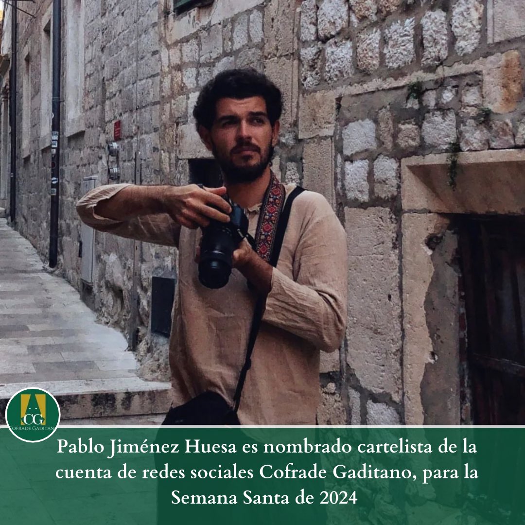 🔴 𝗡𝗢𝗧𝗜𝗖𝗜𝗔

Pablo Jiménez Huesa es nombrado cartelista de la cuenta de redes sociales Cofrade Gaditano, para la Semana Santa de 2024

▪️El joven fotógrafo gaditano presentará su obra el 15 de marzo en el Claustro del Convento de San Francisco 

📷<a href="/PabloJJimenezH/">Pablo de Jesús Jiménez Huesa</a>
