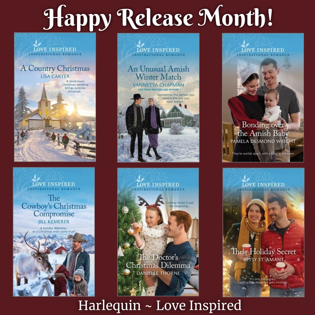 Happy Release Month to <a href="/LisaCarter27/">Lisa Carter</a>, <a href="/VannettaChapman/">Vannetta Chapman</a>, <a href="/PamDWrites/">Pamela Desmond Wright</a>, Jill Kemerer, <a href="/DanielleThorne/">Danielle Thorne</a> and <a href="/betsystamant/">betsystamant</a>🥳

harlequin.com/shop/brand/lov…
#booklaunch #newrelease #releaseday #November2023
#booklovers #amreading #cleanreads #RomanceBooks
<a href="/LoveInspiredBks/">LoveInspiredBks</a> <a href="/HarlequinBooks/">Harlequin Books</a>