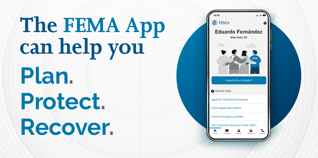 Are you prepared for the next disaster? Download the @FEMA app to receive real-time weather alerts from @NWS, disaster resources, safety tips and more. 📲 fema.gov/app