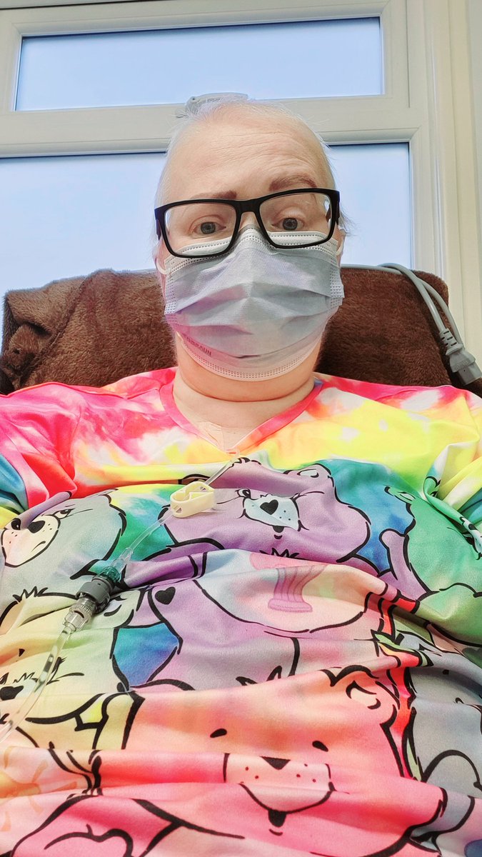 #chemo #colours
Last 10 mins of chemo 
Almost 6 hours of letting the juice do it thing