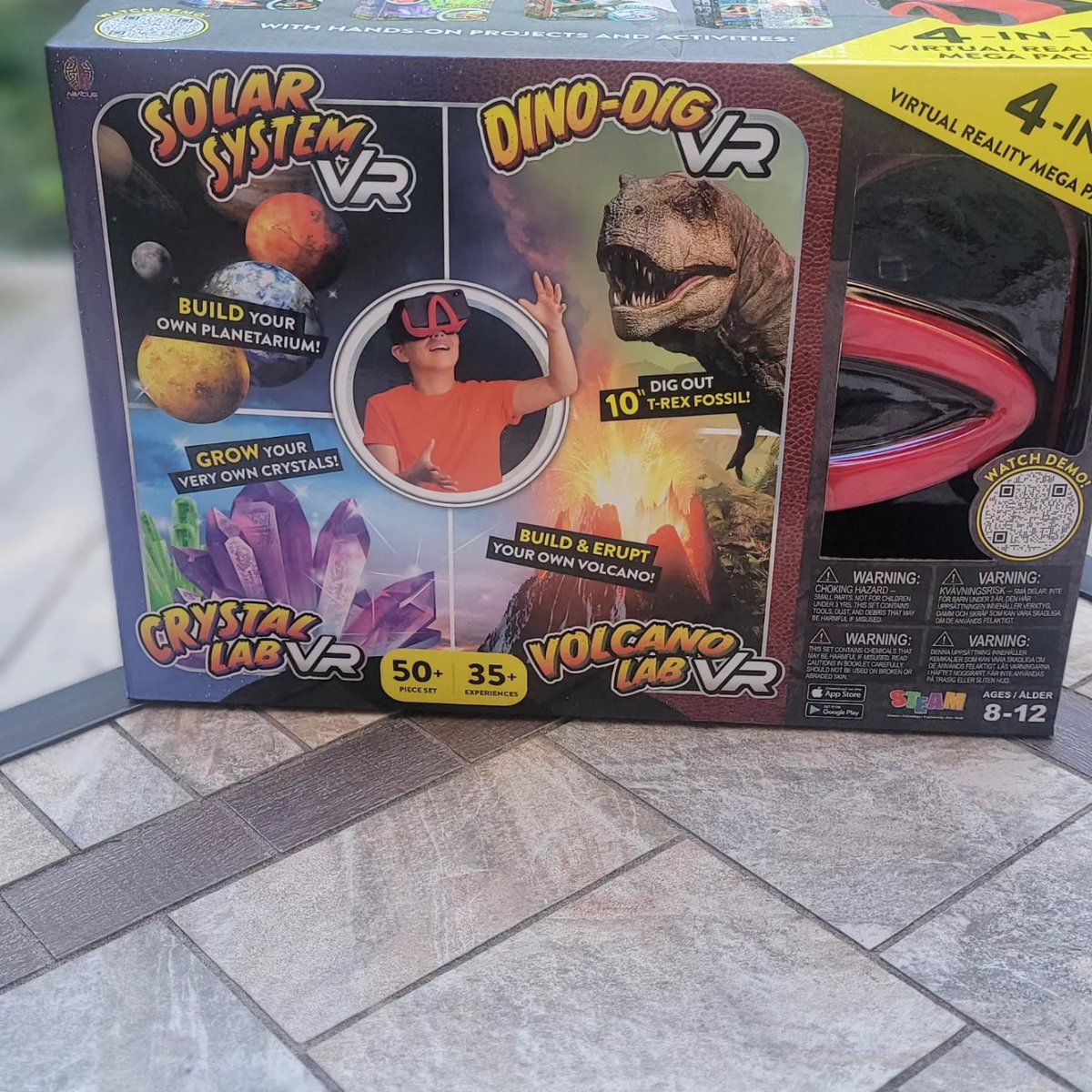 crheinha's tweet photo. Thanks @tryazon and @abacusbrands for a fun party with the Abacus 4-in-1 Virtual Reality Mega pack.  The VR headset was a big hit. #abacusbrands #sciencekits #virtualreality #educationaltoys #toyoftheyear #dinosaurs #crystals #volcano #solarsystem #tryazon https://t.co/TEVSst8M1U