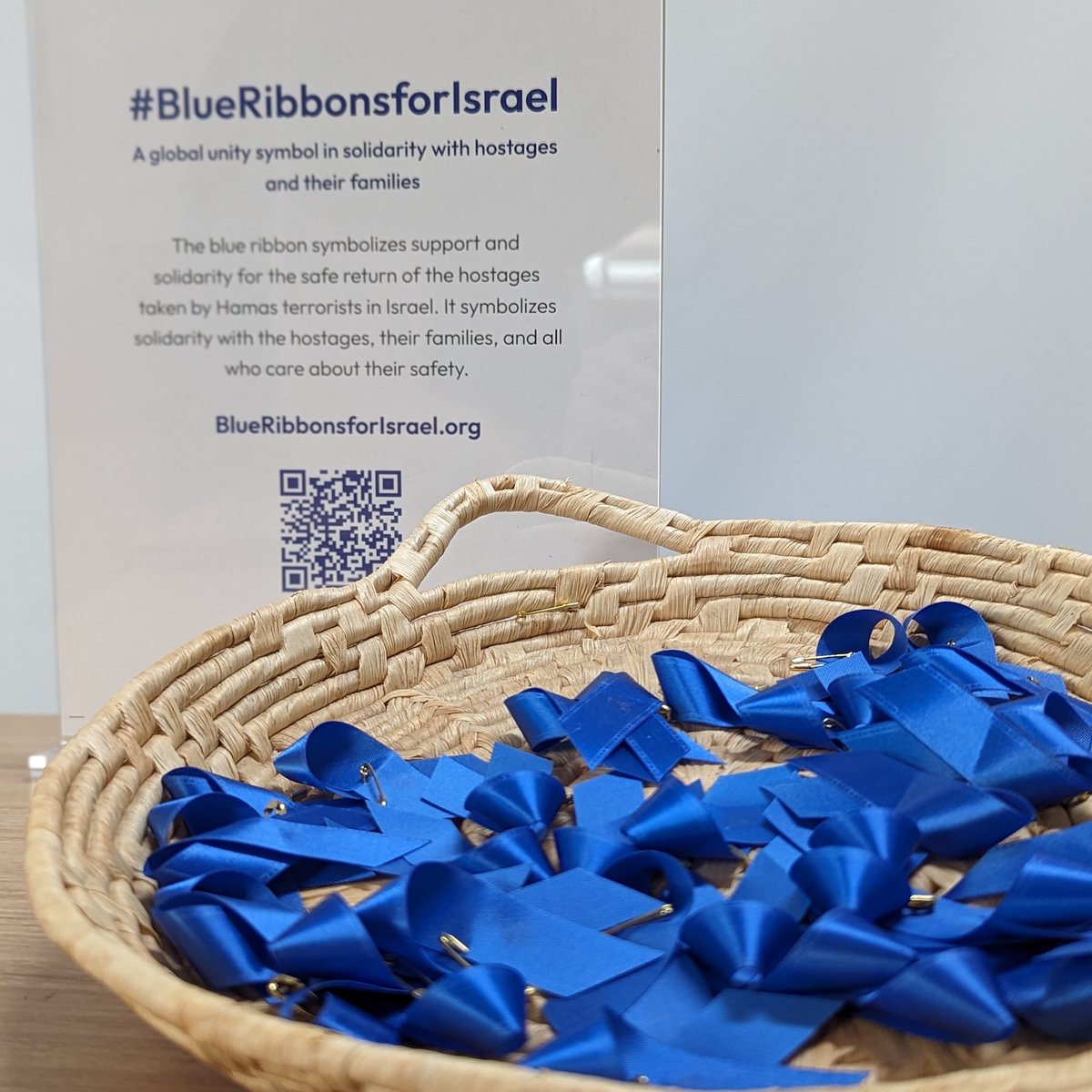 Jewish Federations are thankful that two more people who were abducted by Hamas on Oct. 7 have been released. We demand that the remaining 220 hostages be released, as well. ow.ly/LYTh104YNM0
Show your support with #BlueRibbonsforIsrael, available at the <a href="/MayersonJCC/">Mayerson JCC</a>