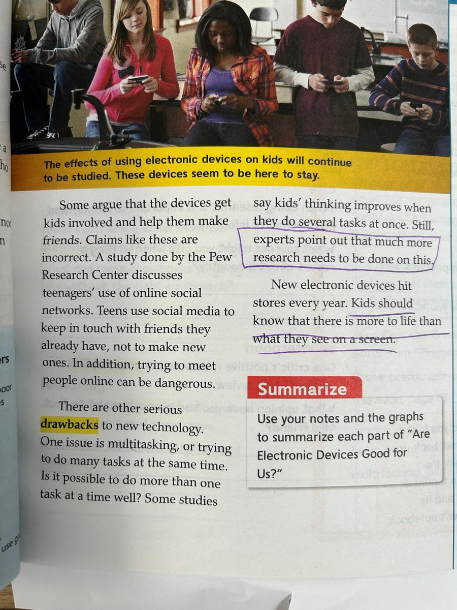 Hey <a href="/fairplayforkids/">Fairplay</a> I thought you might want to see how <a href="/McGrawHillK12/">McGraw Hill PreK-12</a> is teaching 5th graders the "Wonders" of screen addiction. Unbelievable propaganda.