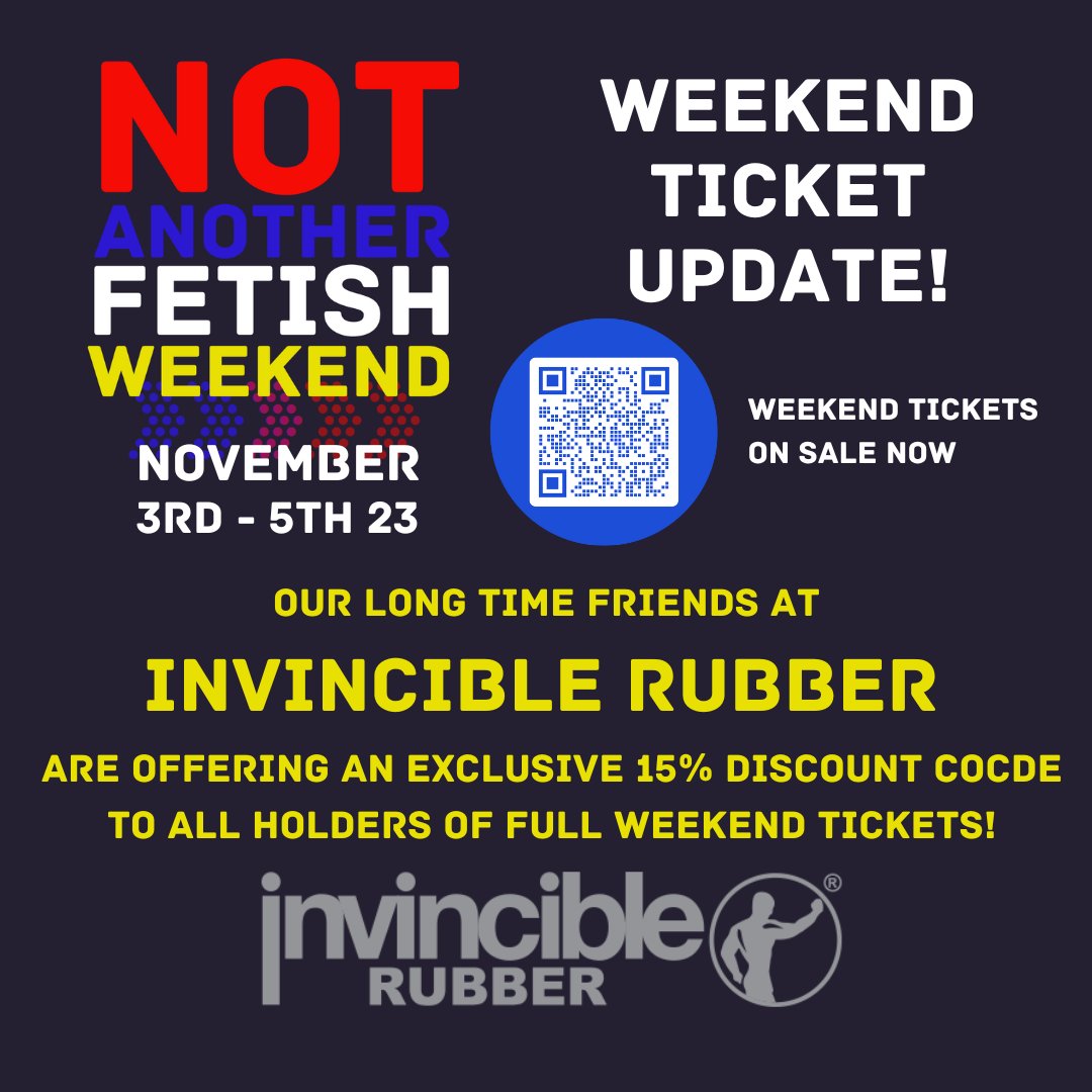 bfetishmen's tweet photo. 10 days to go! We are happy to announce that our long time friends @invinciblerubbr are being amazing again. If you have a full weekend ticket, you also get an exclusive 15% off discount code! Not got yours yet? https://t.co/jPWRP6JngL
#queer #fetishgear #rubbermen #uniformgay https://t.co/xG6RLNfnf1