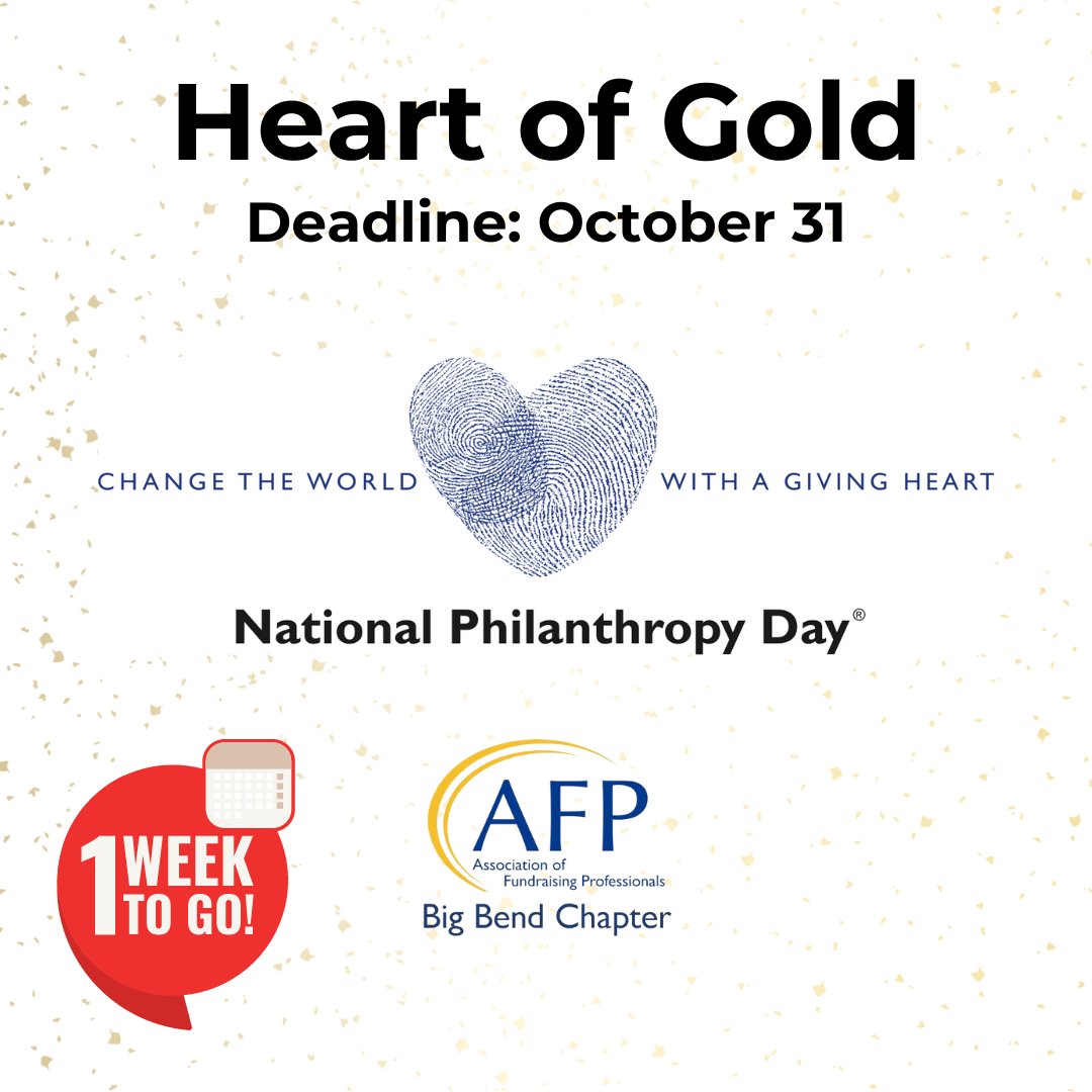Only ONE WEEK left to secure your Heart of Gold tables! Are you looking for a meaningful way to honor a donor or volunteer? Don't miss out—purchase your table by October 31 and join us on November 15 to celebrate their remarkable contributions. 🏆 eventbrite.com/e/national-phi…