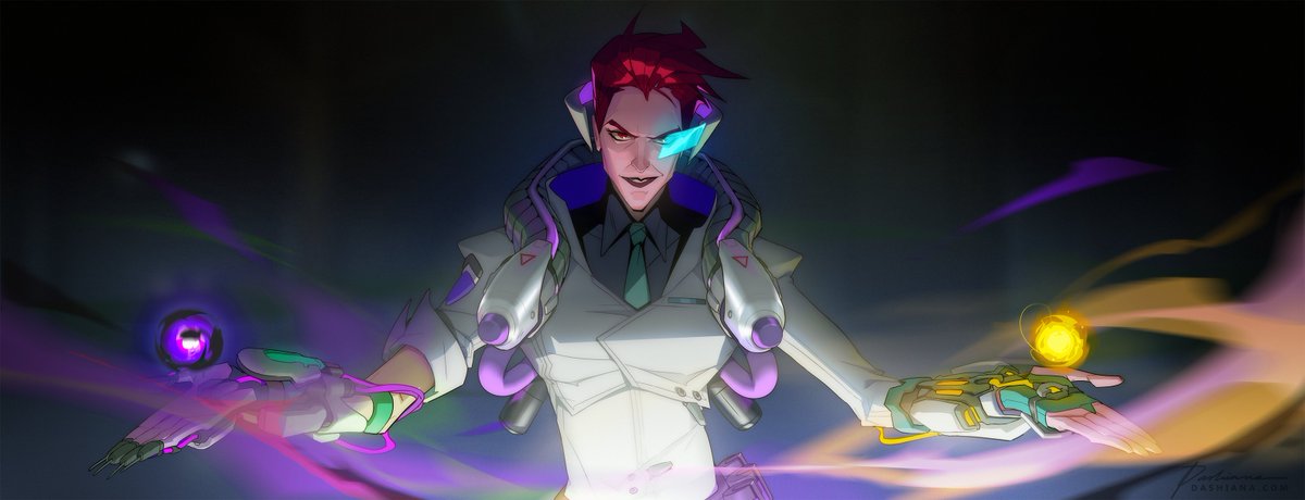 Dashiana's tweet photo. "One hand gives, the other takes away."

It was time to draw one of my favorite @PlayOverwatch characters, Moira. #Overwatch https://t.co/OX0NDtZM0W