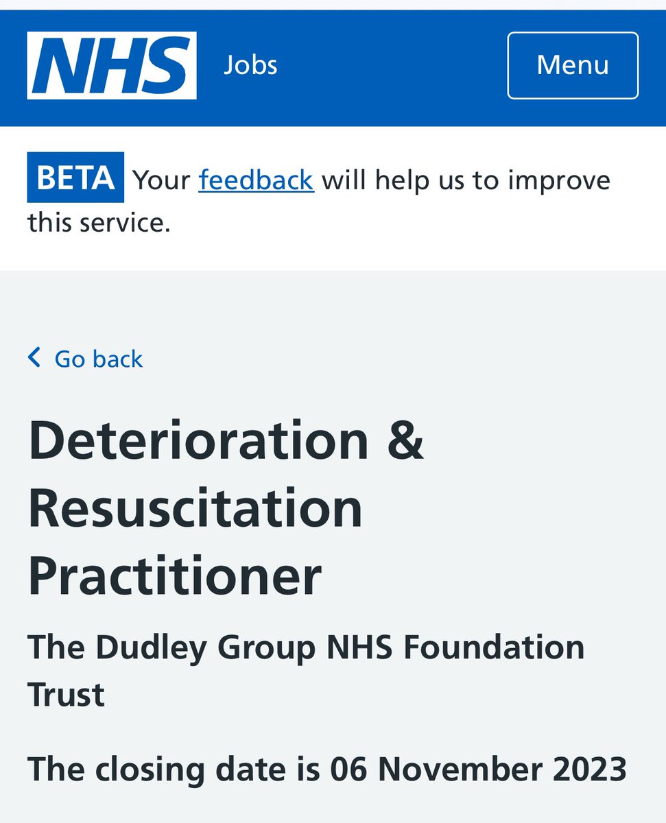 Resus DGNHS FT (@resusdudley) on Twitter photo Come and join our team <a href="/DudleyGroupNHS/">The Dudley Group</a> due to career progression we have 2 band 6 vacancies available within our #DeterioratingPatientTeam to work both educationally & clinically across the trust. For more info jobs.nhs.uk/candidate/joba… Come and join our team <a href="/DudleyGroupNHS/">The Dudley Group</a> due to career progression we have 2 band 6 vacancies available within our #DeterioratingPatientTeam to work both educationally & clinically across the trust. For more info jobs.nhs.uk/candidate/joba…
