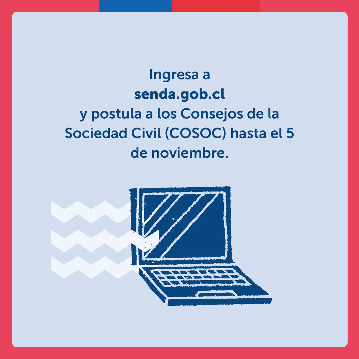 SENDA_Antofa's tweet photo. ✅ Recuerda que las inscripciones para los Consejos de la Sociedad Civil (COSOC) ya están disponibles en nuestro sitio web. Inscríbete con tu organización aquí 👇

https://t.co/N4s2ITmAJN https://t.co/ILR04Na7g3