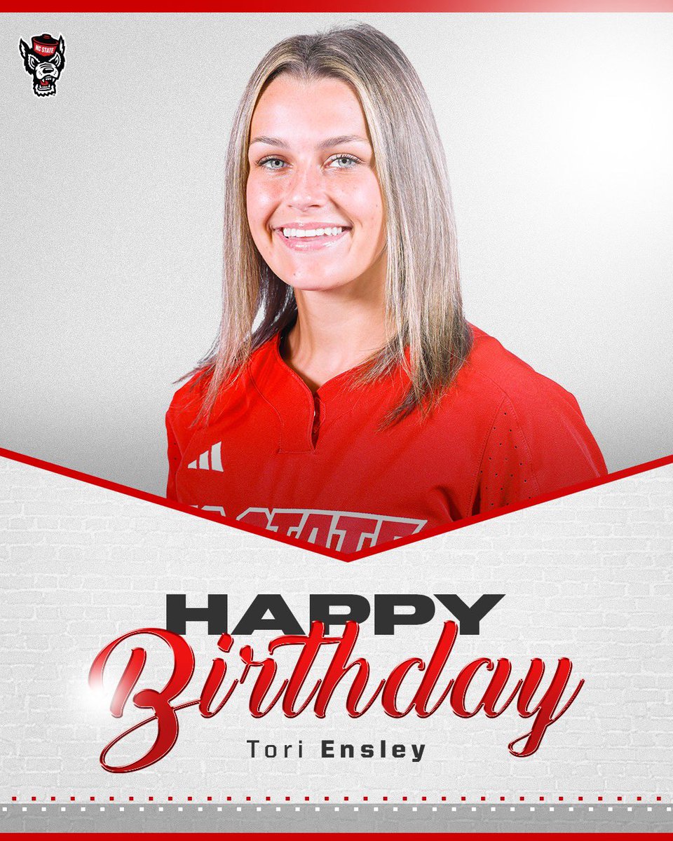 PackSoftball's tweet photo. Wishing a happy birthday to freshman Tori Ensley!! 

#WOLF | #GoPack https://t.co/9mm4rTV4vJ