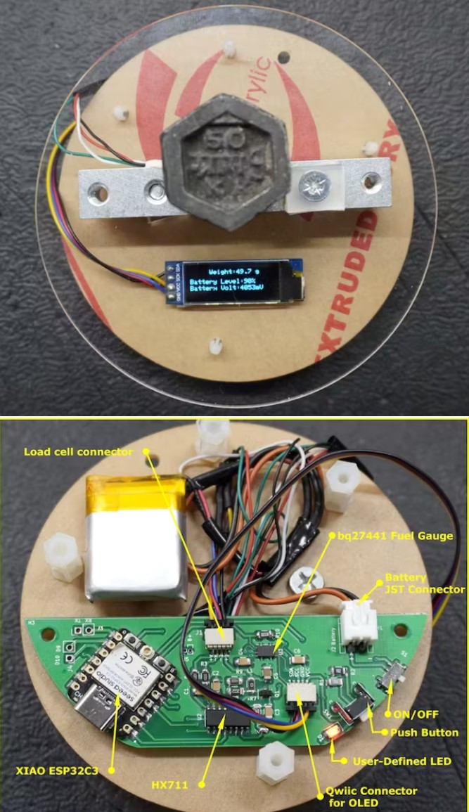SeeedFusion's tweet photo. ๐ฅณJust built a portable weighing scale with a battery level indicator using the #XIAOESP32C3! ๐๐ It's pretty ideal for on-the-go use. ๐ช๐ ๏ธ
Find out more here๐ก
https://t.co/So6awHBHRq
#DIY #ESP32 #BatteryIndicator #WeighingScale https://t.co/jOaXDzPATE