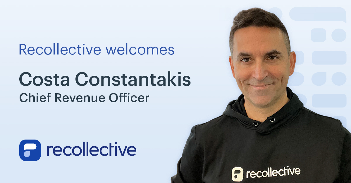 We’re pleased to welcome Costa Constantakis as CRO to <a href="/RecollectiveInc/">Recollective</a>. Costa brings 20 years of experience helping go-to-market teams achieve exceptional performance within both publicly traded &amp; early-stage privately held companies. 

Learn more: bit.ly/46Xa8zo
