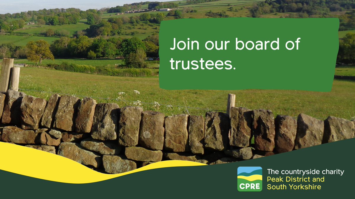 We are looking for people who share our vision to create a thriving, beautiful countryside for everyone to enjoy, to become trustees. cprepdsy.org.uk/trustee-recrui… #Trustee #CharityTuesday #CharityTrustee #Volunteer #Volunteering #PeakDistrict #SouthYorkshire