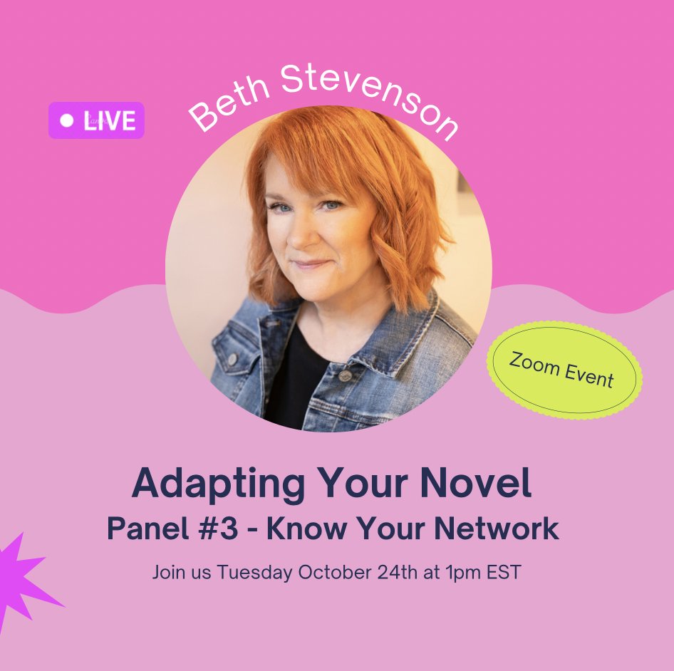 luverlies's tweet image. 🗓 LUV Lunch and Learn Session #3 - Know Your Network
 
Join us TODAY at 1pm ET! Beth Stevenson will be joined by screenwriter and author, @JenniferSnow18  development expert, Nancy Yeaman. 

Head over to luvcentral.com for the FREE Zoom link.

#WritingCommunity