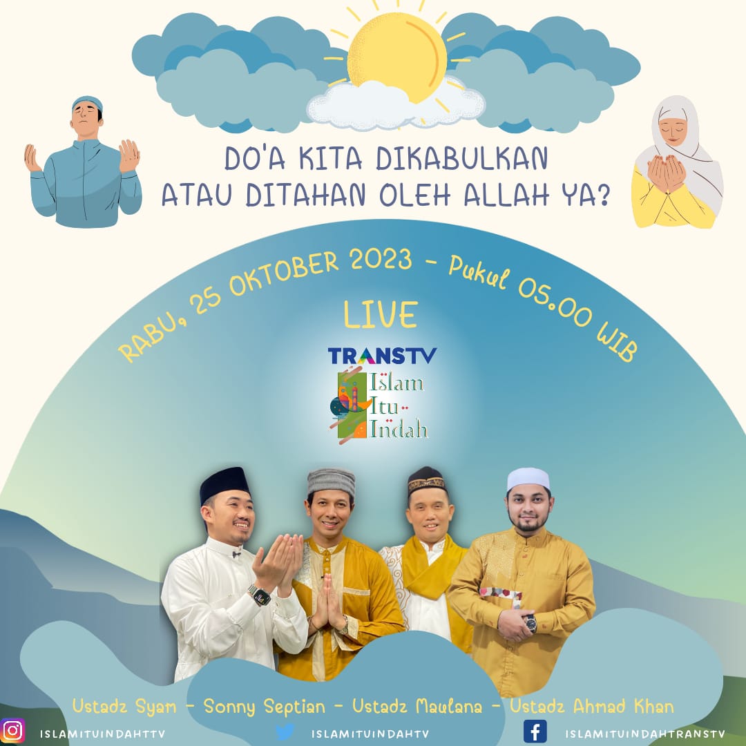 Insyallah besok menjawab semua keluhan buat kita yg doanya msh belum terkabul, ntn ya bsk hari rabu 25 oktober 2023 jam 5.00 WIB
