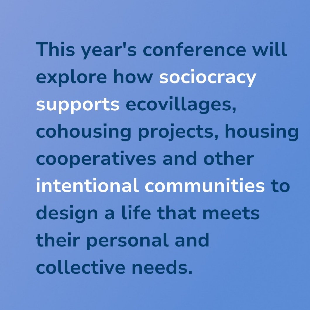 Sociocracy4All's tweet image. Discover the art of participative decision-making at our &quot;Deciding how we want to live&quot; Conference!
🌟 Learn to overcome old patterns and create the life you desire in your community.

Register now: sociocracyforall.org/ic2023

#CommunityEmpowerment #Communities #SharedPower