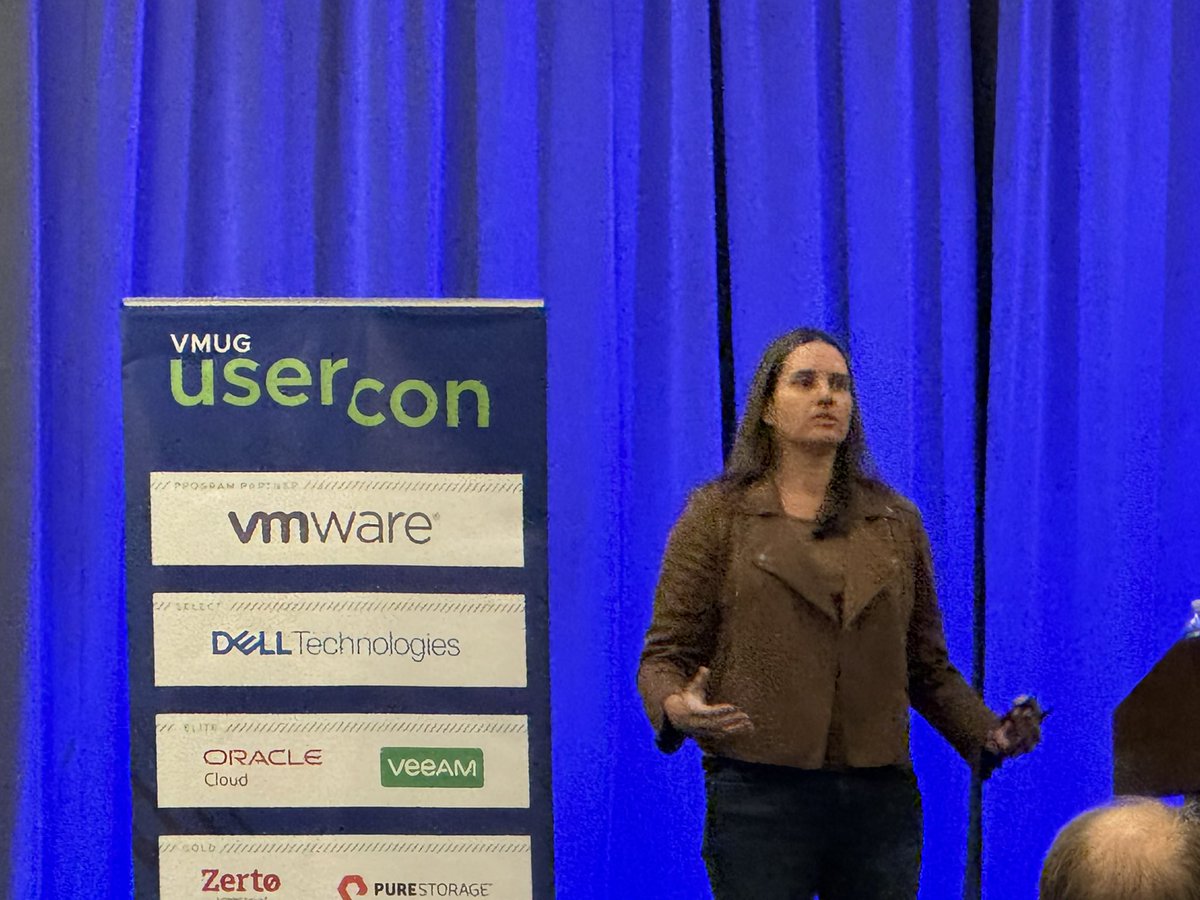 Always incredible seeing <a href="/AmandaBlev/">Amanda Blevins</a> dropping not just tech knowledge, but wise life advice from the <a href="/MyVMUG/">VMware User Group</a> keynote stage.