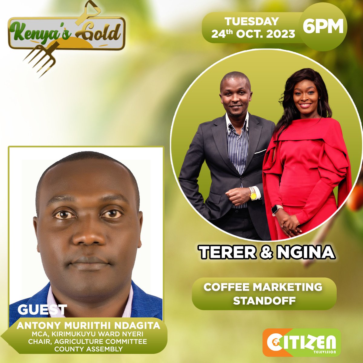 Let's talk coffee! Engage with us from 6PM as we explore the Kenyan coffee market. #kenyasgold #coffeemarketingstandoff