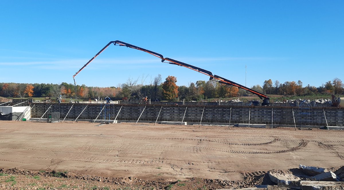 Foundation poured yesterday, lots of concrete.