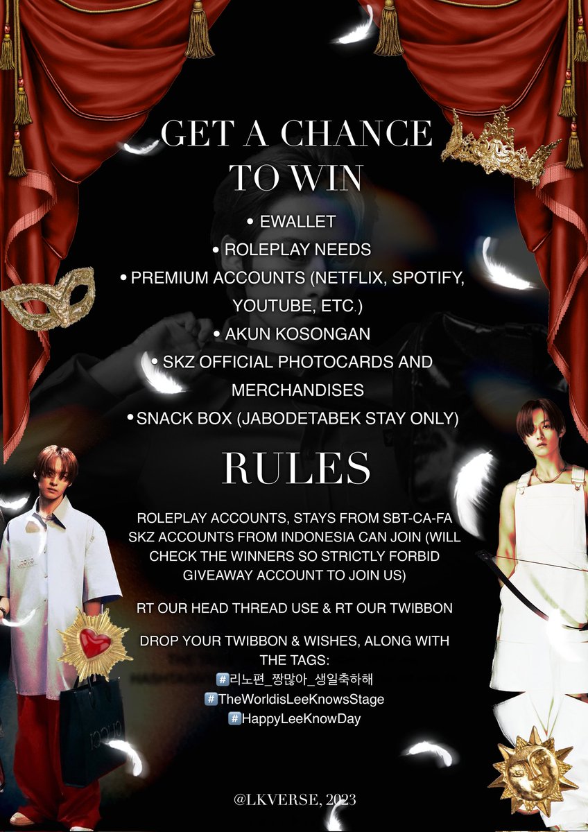 ㅤㅤ
In the grandeur of Lee Know's special day, we extend an invitation to all, for within the realm of our admiration, a chance to be showered with gifts and grandeur awaits.
ㅤㅤ
x.com/LKVERSE/status…