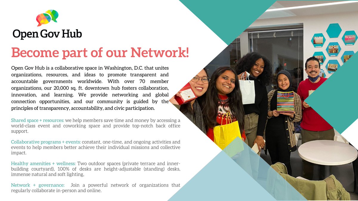 OpenGovHub's tweet image. Come join the #OpenGovHub movement and level up your work game! Get access to a beautiful coworking space, motivating workspace, and like-minded peers - all under one roof! #DesignedForSuccess #DoMore #DreamBig #OpenGovHub