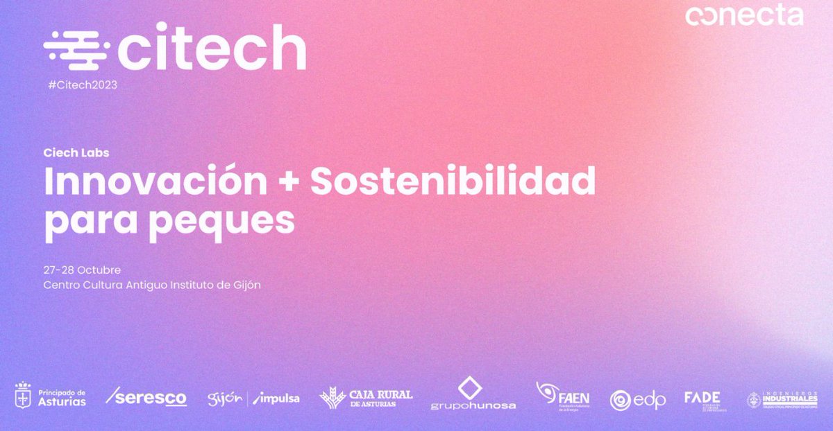 GijonImpulsa's tweet photo. Disfruta de la innovación con tus peques en los talleres gratuitos #CitechLabs «Innovación + Sostenibilidad para peques».

🗓 viernes 27 y sábado 28 de octubre
📍 centro de cultura Antiguo Instituto

✍️ Inscríbete YA: https://t.co/Y5YYpTQVRe

Programa 👇
https://t.co/PeDMokns46 https://t.co/lzsQB0GlKN