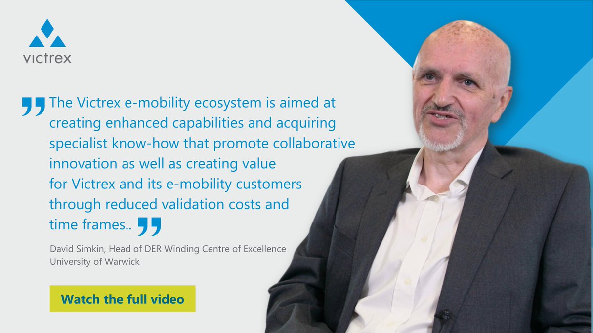 VictrexAuto's tweet image. David Simkin, Head of Winding Centre @Warwick University talks about the importance of speed in the automotive industry and how Victrex's ecosystem addresses that to accelerate application developments and reduce validation cost for customers: Watch here: bit.ly/VxEmoEco