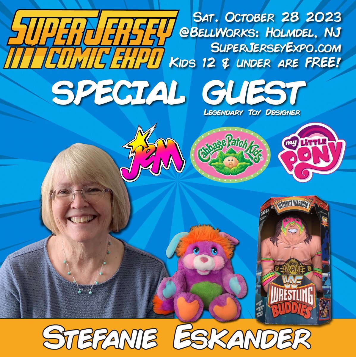 THIS SAT: 10/28! Toy Design legend @stefeskander is joining us at the largest FREE(for '23) convention this side of the Crab Nebula* 📍: @bell_works- Holmdel, NJ 🎟: FREE w/ RSVP! bit.ly/sjce23 *(citation needed)