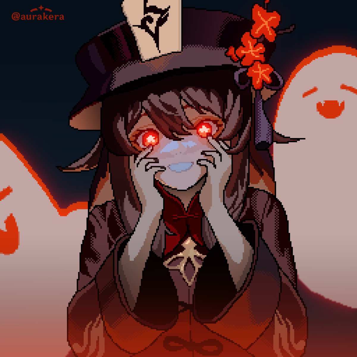 aurakera's tweet photo. Hu Tao 👻 Spirit Soother

#pixelart #ドット絵 #HuTao #GenshinImpact https://t.co/F8ca1XgtrA