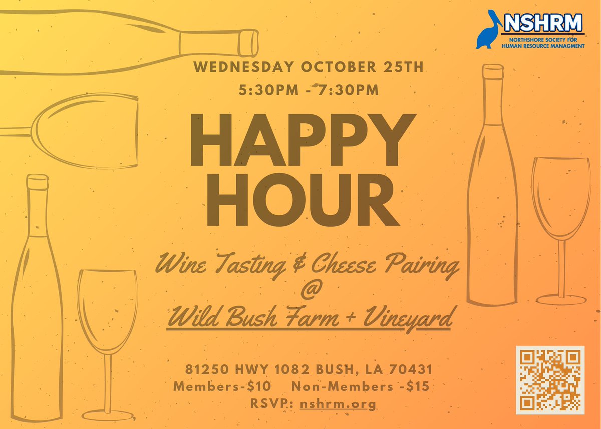 NRHRA's tweet image. 🍷Unwind &amp;amp; network with us tomorrow! 🥂 Join us for a splendid #WineTasting &amp;amp; cheese pairing at Wild Bush Farm + Vineyard. Act fast, limited spaces available nshrm.org/Events. Let's connect and enjoy an evening of wine and excellent company! 🌟🍇 #HRNetworking