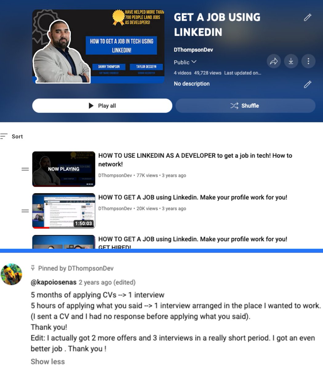 SEEMS LIKE MANY OF Y'ALL DON'T KNOW ABOUT THE LINKEDIN SERIES!

Has 120,000 views across the 4 videos and has helped THOUSANDS of people around the world completely for free.

I highly recommend checking it out! So many valuable gems and pieces of information in there!
Link ⬇️