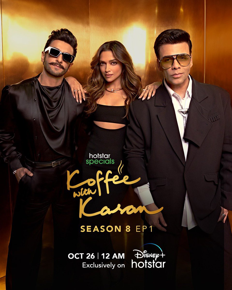 Kicking off the season with loads of love and a dash of oomph feat. #RanveerSingh amd #DeepikaPadukone✨
.
Catch them on the couch - #HotstarSpecials #KoffeeWithKaran Season 8 - Streams from 26th October
.
#OCDTimes #KaranJohar #KWKS8OnHotstar