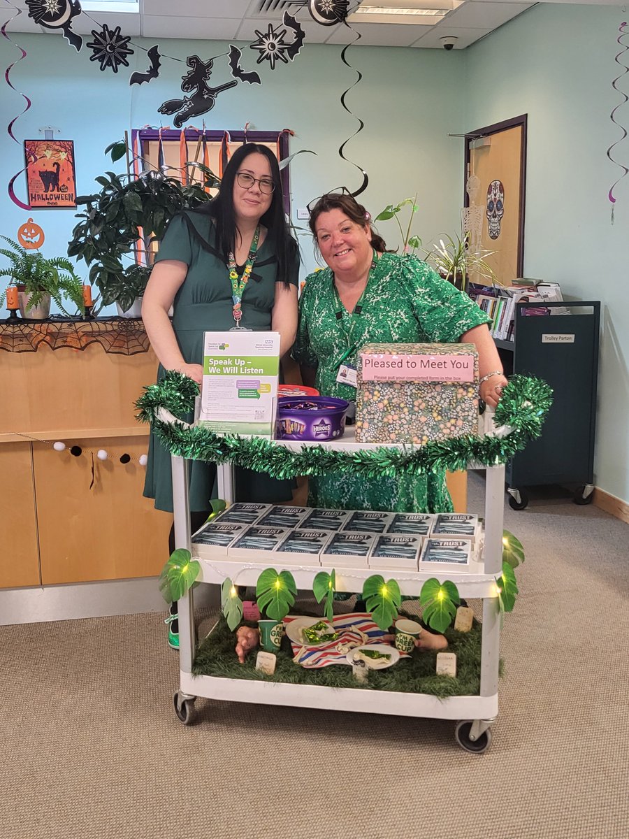 Library & Knowledge Service (@wuthlibrary) on Twitter photo Tracey (Freedom to Speak Up Guardian) and <a href="/su_keill/">Su Keill</a> (Library Manager) will be pushing the #SpeakUpMonth trolley around the wards today and tomorrow. Grab a choccy/book/pen, sign up to #PleasedToMeetYou <a href="/WUTHstaff/">WUTH Staff</a> Tracey (Freedom to Speak Up Guardian) and <a href="/su_keill/">Su Keill</a> (Library Manager) will be pushing the #SpeakUpMonth trolley around the wards today and tomorrow. Grab a choccy/book/pen, sign up to #PleasedToMeetYou <a href="/WUTHstaff/">WUTH Staff</a>