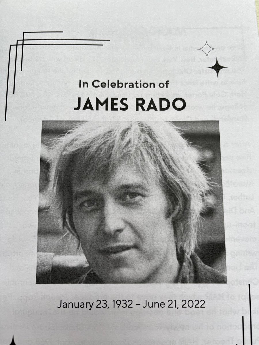 PRMerleF's tweet photo. A fantastic event last nite @JoesPub @PublicTheaterNY celebrating the life & work of #HAIRmusical co-creator #JamesRado.Thanks #OskarEustis & all who performed/spoke honoring our beloved Jim.
View entire event here https://t.co/2Tu3L9NYzb
Forever in our ❤️☮️🌻 https://t.co/cBOTXyMAVt