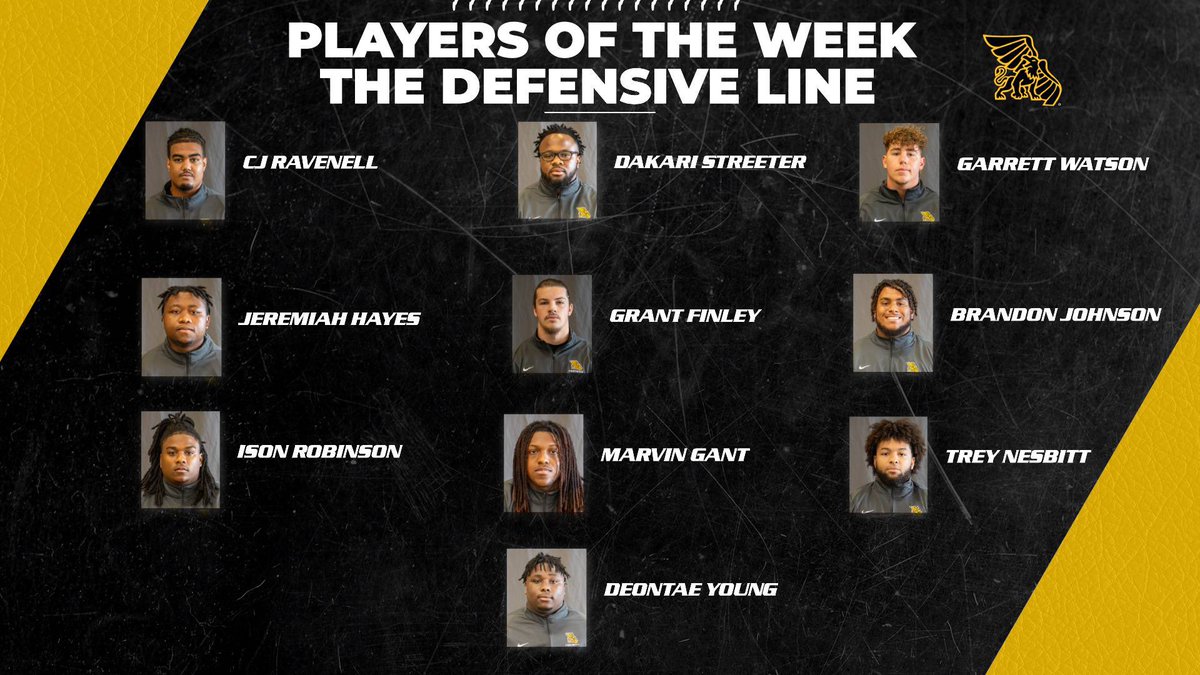 MWSU_Football's tweet photo. If you see these guys be sure to congratulate them! 
#A10Mentality #OurCity🦅🦁 https://t.co/vIlhgbNuUx
