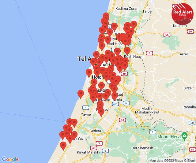 Megatron on X: "BREAKING: Massive Rocket Attack all across Central Israel!  https://t.co/DFUKjrogYA" / X