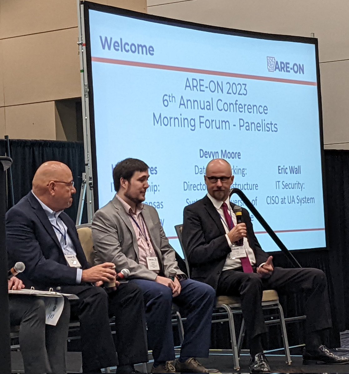 "The perimeter is dead. Now we operate on Zero Trust." Eric Wall, CISO of the University of #Arkansas system shares modern cyber security challenges faced by organizations at the <a href="/areon_ar/">Arkansas Research and Education Optical Network</a> annual conference. #zerotrust